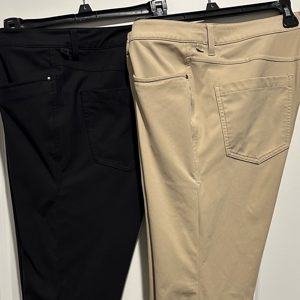 SET of Lululemon Beige and Black Khakis Size 33